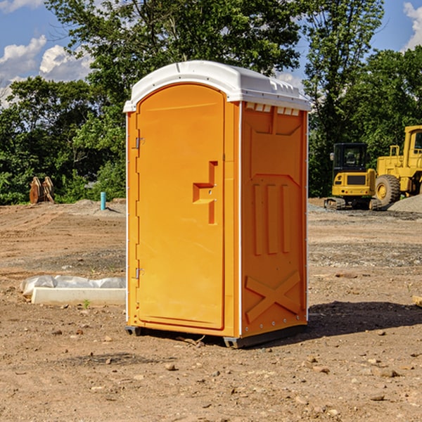 how often are the portable restrooms cleaned and serviced during a rental period in Neal